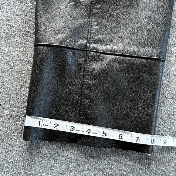 Harley-Davidson Leather Chaps Womens M Black Motorcycle Zip Made USA Stretch - Picture 7 of 13